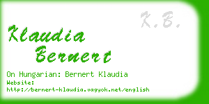 klaudia bernert business card